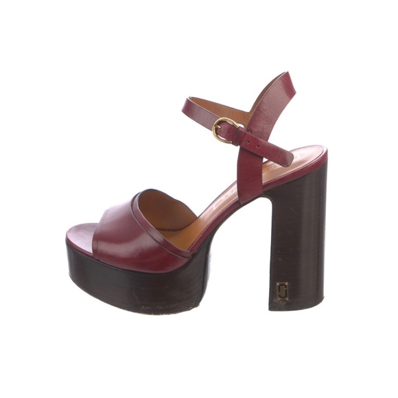 Marc Jacobs Leather Platform Sandals - Picture 1 of 5